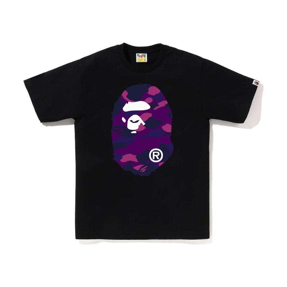 BAPE Color Camo Big Ape Head Tee Black/Purple Men’s